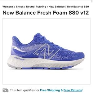 New Balance Women’s Running Shoes 880v12 Fresh Foam X NWT Purple - Size 10B